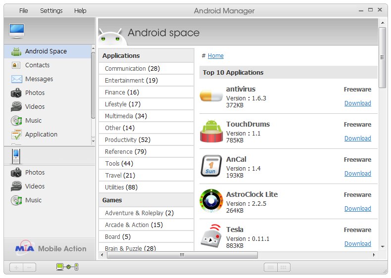 Android Sync Manager WiFi - Инструмент для синхронизации данных