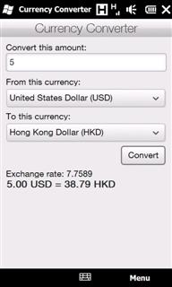Mobile Currency Converter