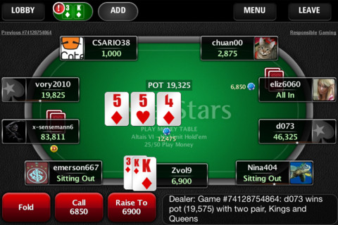 покер старс для мобильного