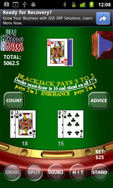 Free Google Android 2.1 Real BlackJack (Android) App Download