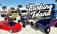 Parking island: Mountain road