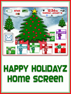 Happy Holidayz Custom ZEN 8900/Curve BlackBerry Theme