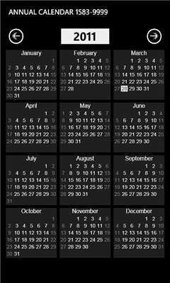 Annual Calendar