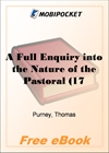 A Full Enquiry into the Nature of the Pastoral for MobiPocket Reader