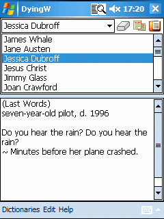 AW Dying Words of Famous People (Pocket PC)