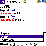 AW English-French Dictionary by Smartlink (Palm OS)