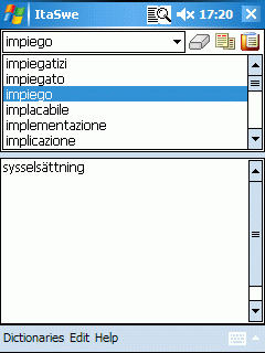 AW Italian-Swedish Dictionary (Pocket PC)
