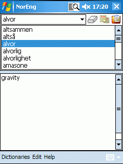 AW Norwegian-English Dictionary (Pocket PC)