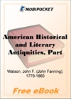 American Historical and Literary Antiquities, Part 06 for MobiPocket Reader