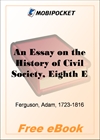 An Essay on the History of Civil Society for MobiPocket Reader