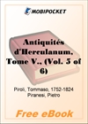 Antiquites d'Herculanum, Tome V for MobiPocket Reader