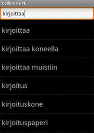 Audio Collins Mini Gem Finnish-Polish & Polish-Finnish Dictionary (Android)