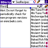 BEIKS Fish and Seafood Recipes for Palm OS