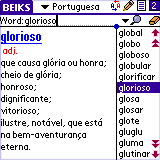 BEIKS Portuguese Monolingual Dictionary for Palm OS