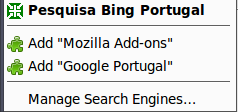 Bing Portugal - Firefox Addon