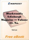 Blackwood's Edinburgh Magazine - Volume 55, No. 339, January, 1844 for MobiPocket Reader