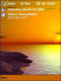 Blazing Sunset VGA Theme for Pocket PC