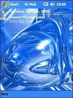 Blue Abstract VGA Theme for Pocket PC