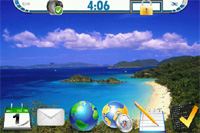 Blue Hawai Theme for BlackBerry 9000 Bold