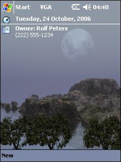 Blue Sky Moon RP Theme for Pocket PC