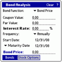 Bonds & Stock Options (Palm OS)