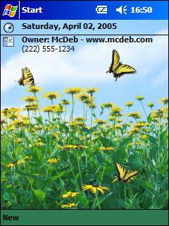 Butterfly Fields Theme for Pocket PC