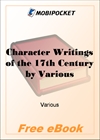 Character Writings of the 17th Century for MobiPocket Reader