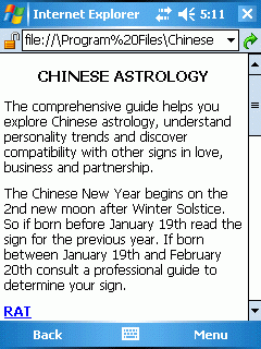 Chinese Astrology (Palm OS)