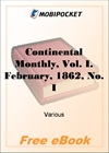 Continental Monthly, Vol. I. February, 1862, No. II for MobiPocket Reader