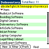DoInventory Plus for Palm OS