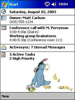 Eeyore's Leaves Theme for Pocket PC