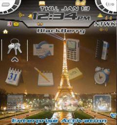 Eiffel Tower Theme for Blackberry 7100
