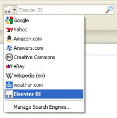 Elsevier BI Custom Search - Firefox Addon