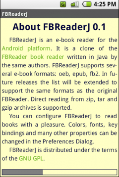 FBReader (Android 1.5 - 1.6)