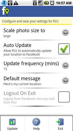 Facebook Location Updater