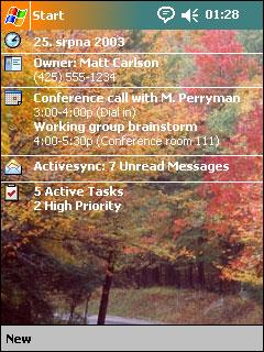 Fall West Virginia Theme for Pocket PC
