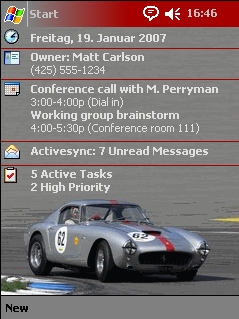 Ferrari 250 GT Racecar MPZ Theme for Pocket PC
