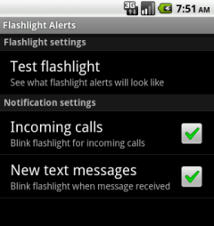 Flashlight Alerts