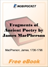 Fragments of Ancient Poetry for MobiPocket Reader