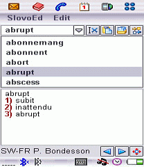 French-Swedish and Swedish-French dictionary (UIQ2.x)