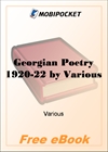 Georgian Poetry 1920-22 for MobiPocket Reader