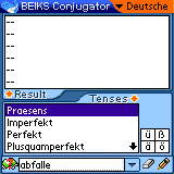German Verbs Conjugator for Palm OS