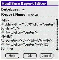 HanDBase Reporter (Palm OS)