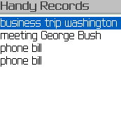 Handy Records (BlackBerry)
