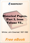 Historical Papers for MobiPocket Reader