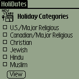 HoliDates for Fossil Wrist PDA