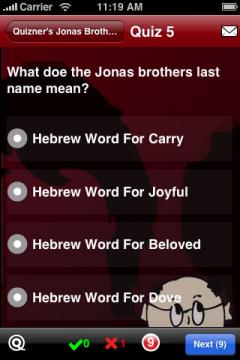 Jonas Brothers Quiz 401