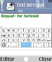 Keypad+: Portuguese Virtual Keyboard for Series 60 phones