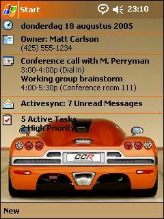 Koenigsegg CCR back OVR Theme for Pocket PC