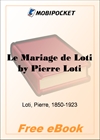 Le Mariage de Loti for MobiPocket Reader